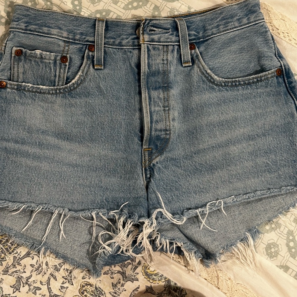 Levi’s 501 original fit jean shorts.  Size 26.